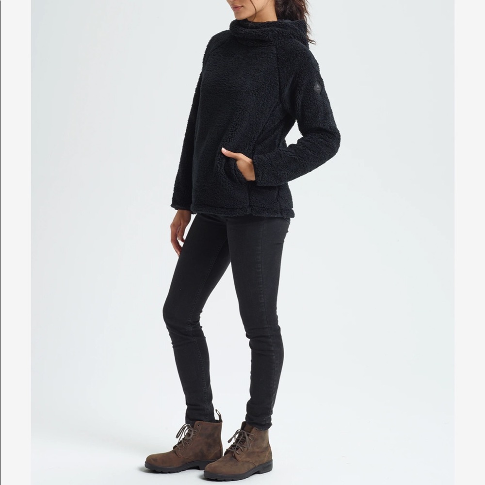 Women's Burton Lynx Pullover Fleece Black XS NWT